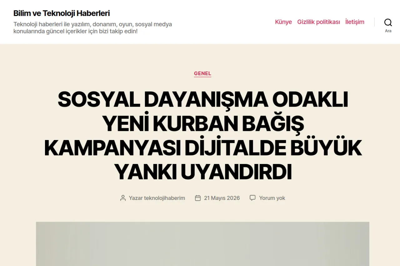 teknolojihaberim.net web sitesi ekran görüntüsü - Haber - DA 56