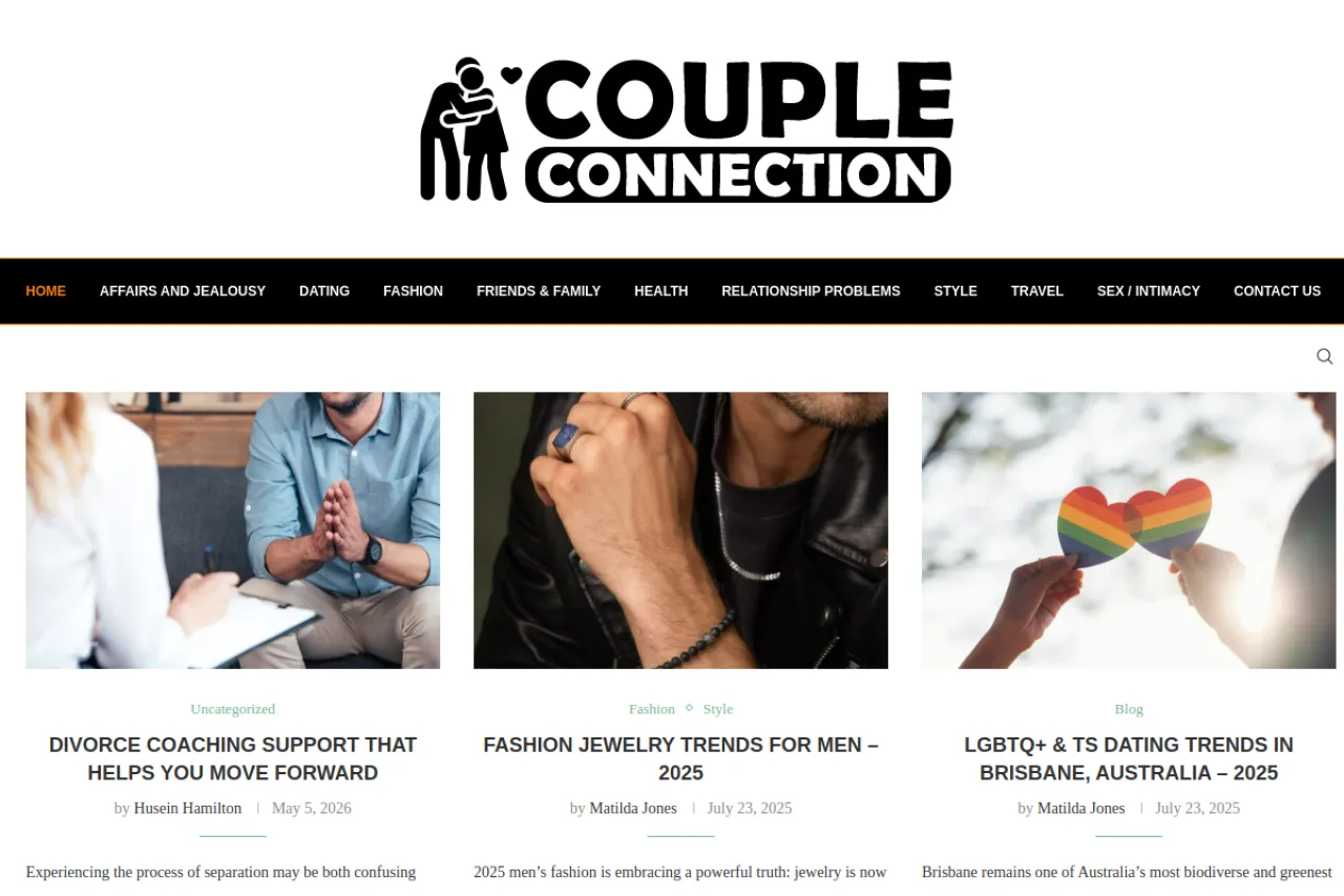 thecoupleconnection.net web sitesi ekran görüntüsü - Haber - DA 73