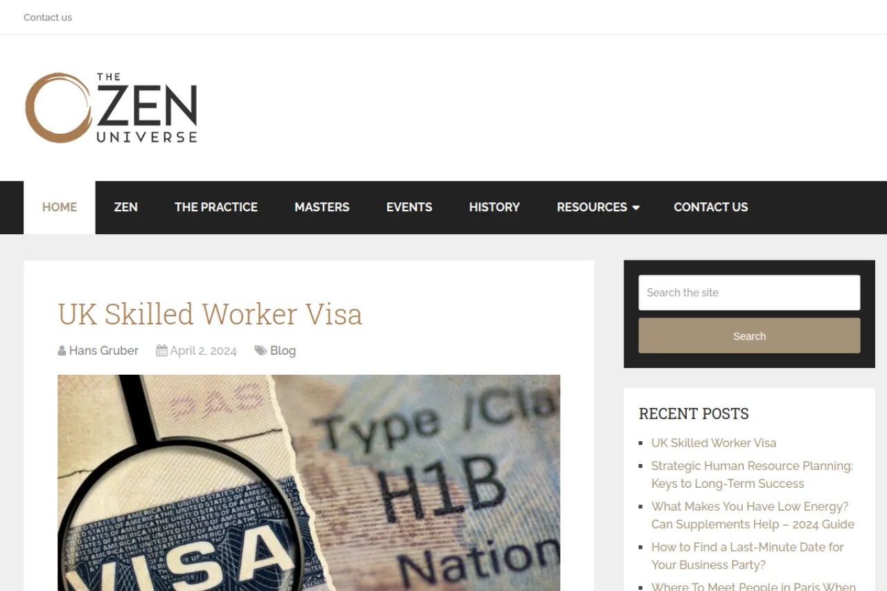 thezenuniverse.org web sitesi ekran görüntüsü - Haber - DA 63