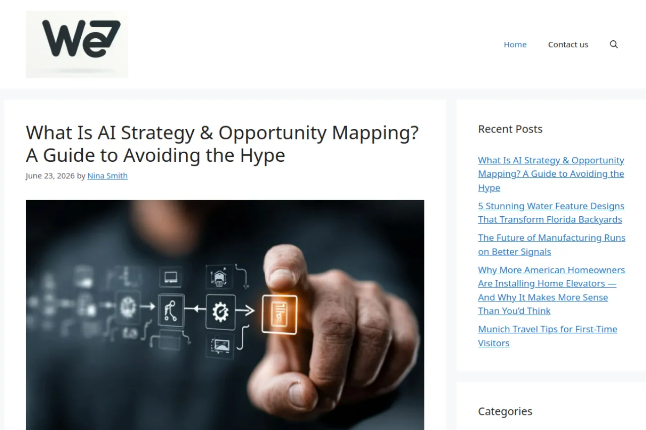 we7.com web sitesi ekran görüntüsü - Haber - DA 72