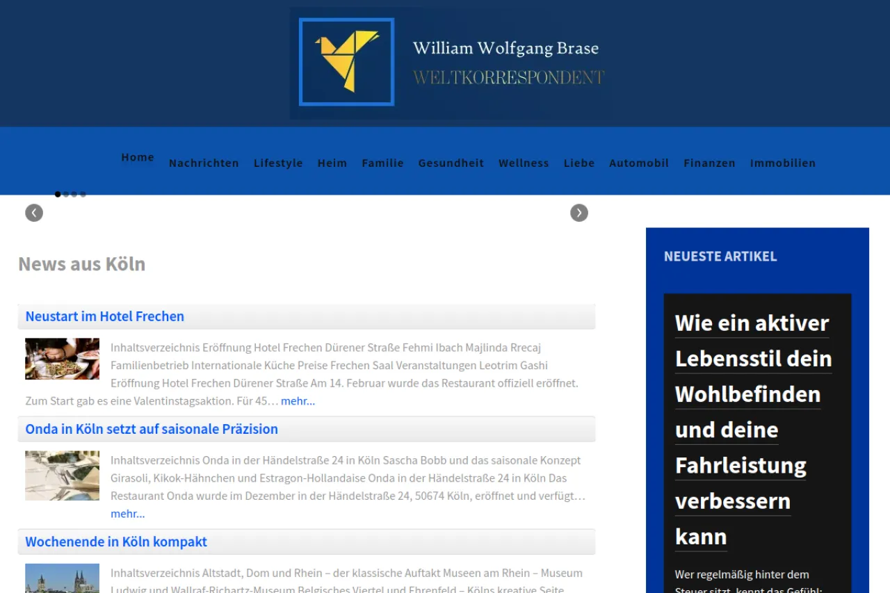 willi-brase.de web sitesi ekran görüntüsü - Haber - DA 56