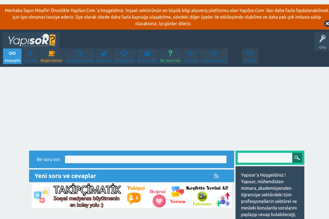yapisor.com web sitesi ekran görüntüsü - Haber - DA 59